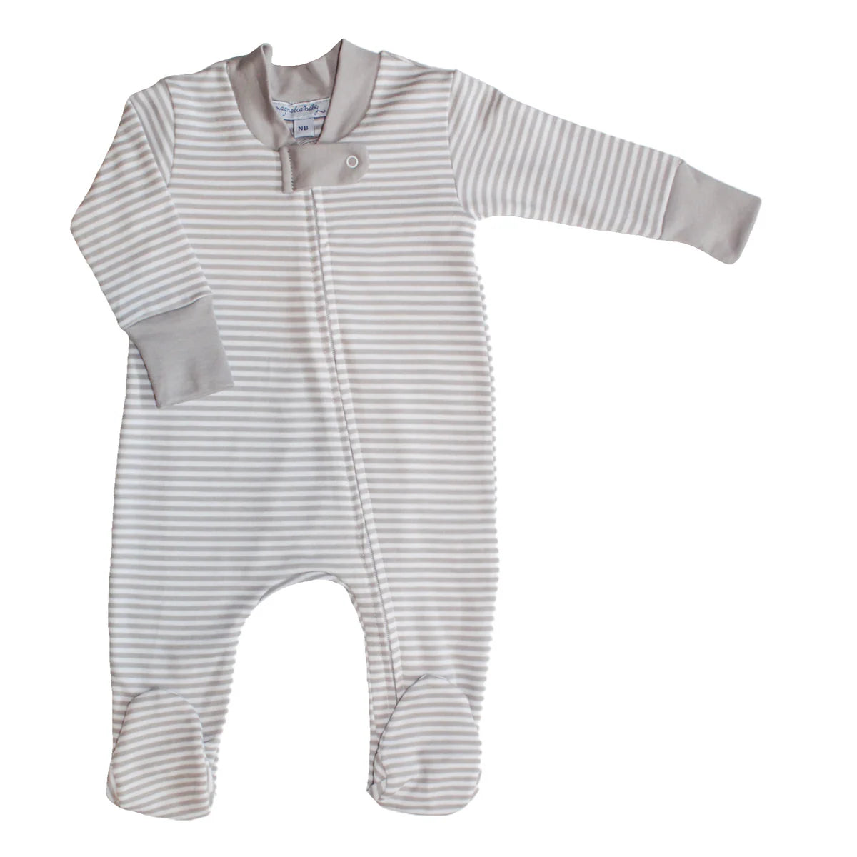 Mini Striped Essentials Printed Zipped Footie
