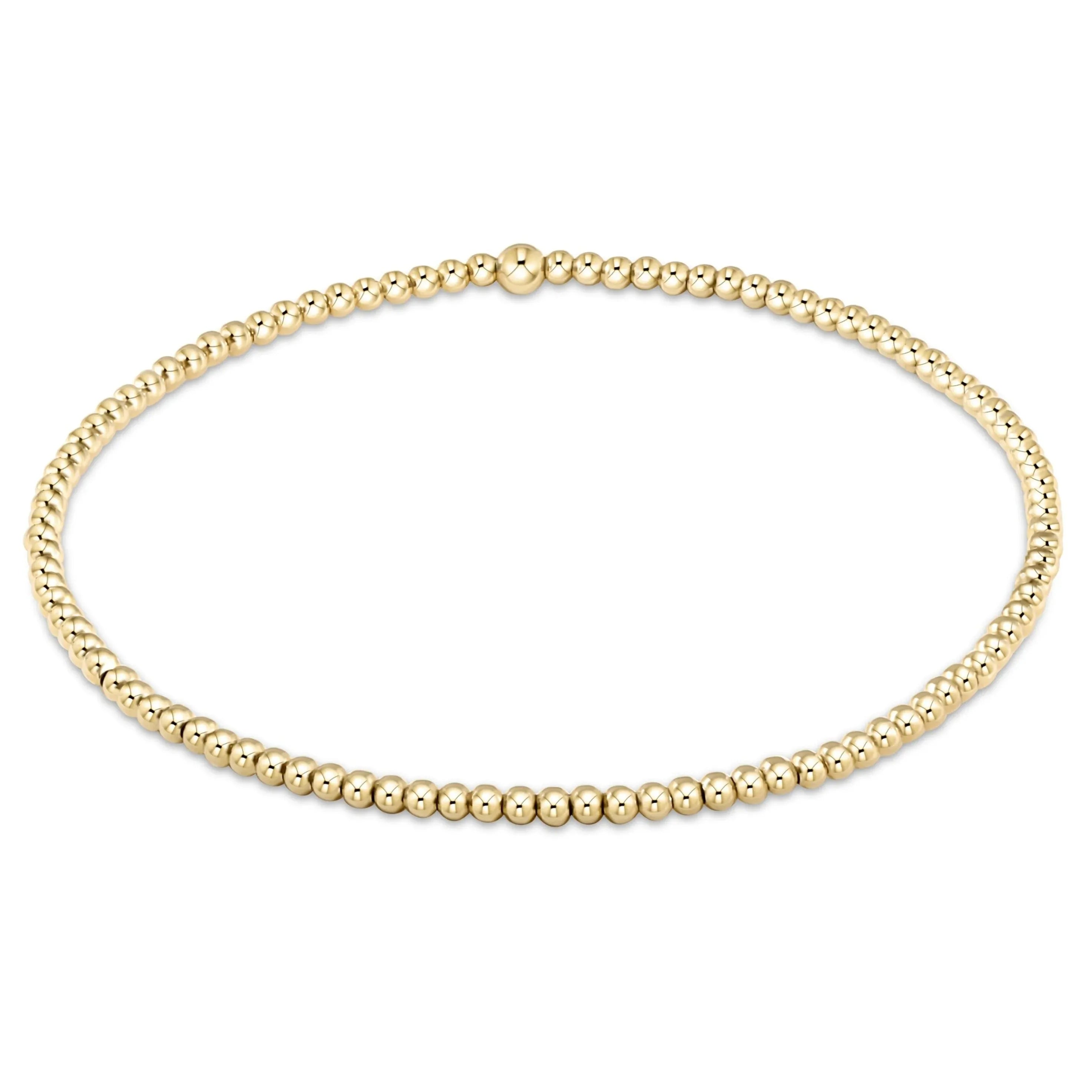 enewton egirl classic gold 2mm bead bracelet