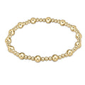 enewton classic sincerity pattern 5mm bead bracelet, gold