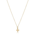 enewton   16in necklace gold, signature cross small gold charm