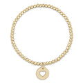 enewton Standard  classic gold 3mm bead bracelet, love gold disc