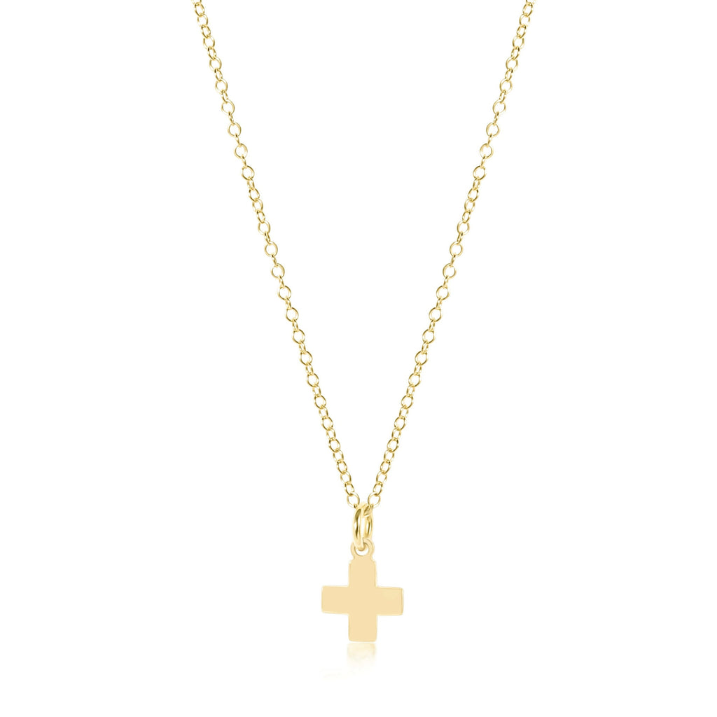 enewton 16 necklace gold, signature cross gold