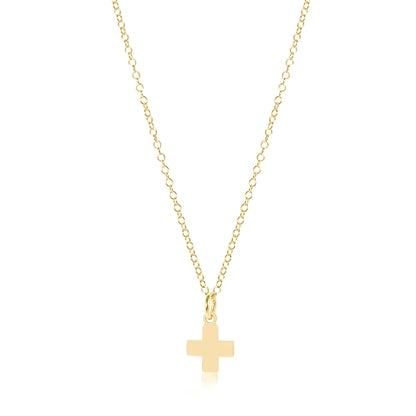 16 Necklace Gold - Signature Cross Gold