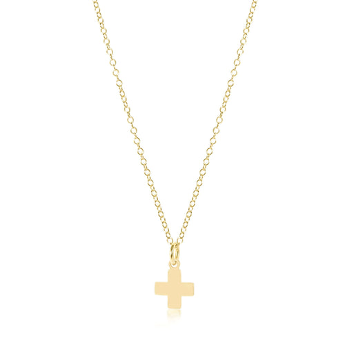 enewton 16 necklace gold, signature cross gold