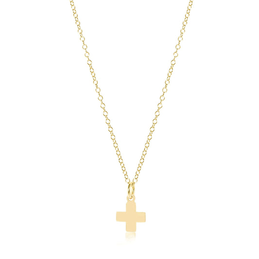 16 Necklace Gold - Signature Cross Gold