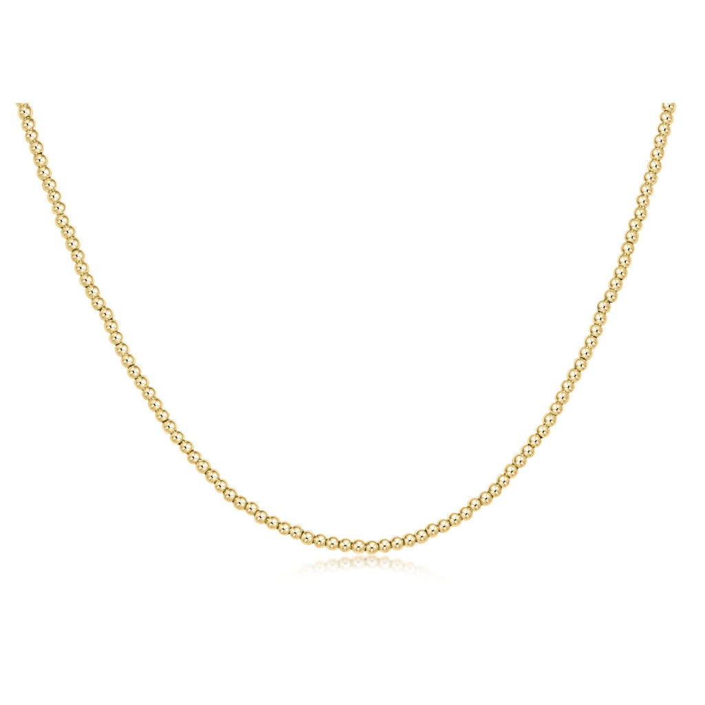 enewton 17 choker classic gold 2mm bead