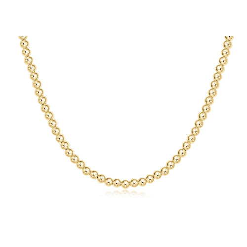 enewton 17in choker classic gold, 4mm bead