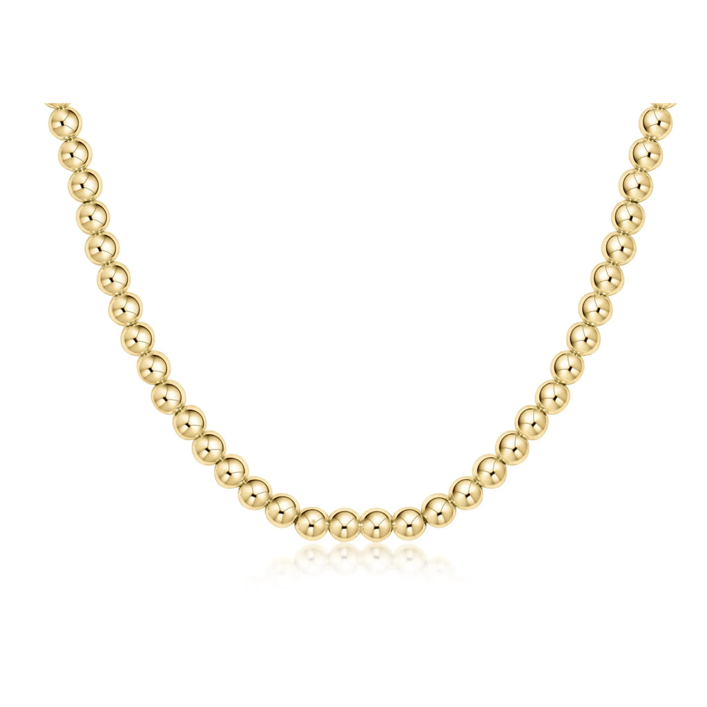 enewton   17in choker classic gold, 5mm Bead