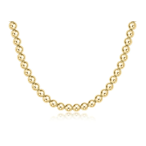 enewton   17in choker classic gold, 6mm Bead
