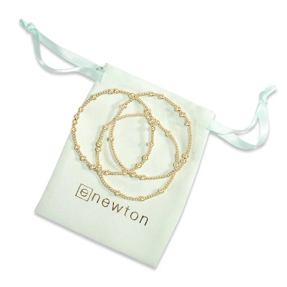 enewton hope unwritten 4mm bead bracelet, gold