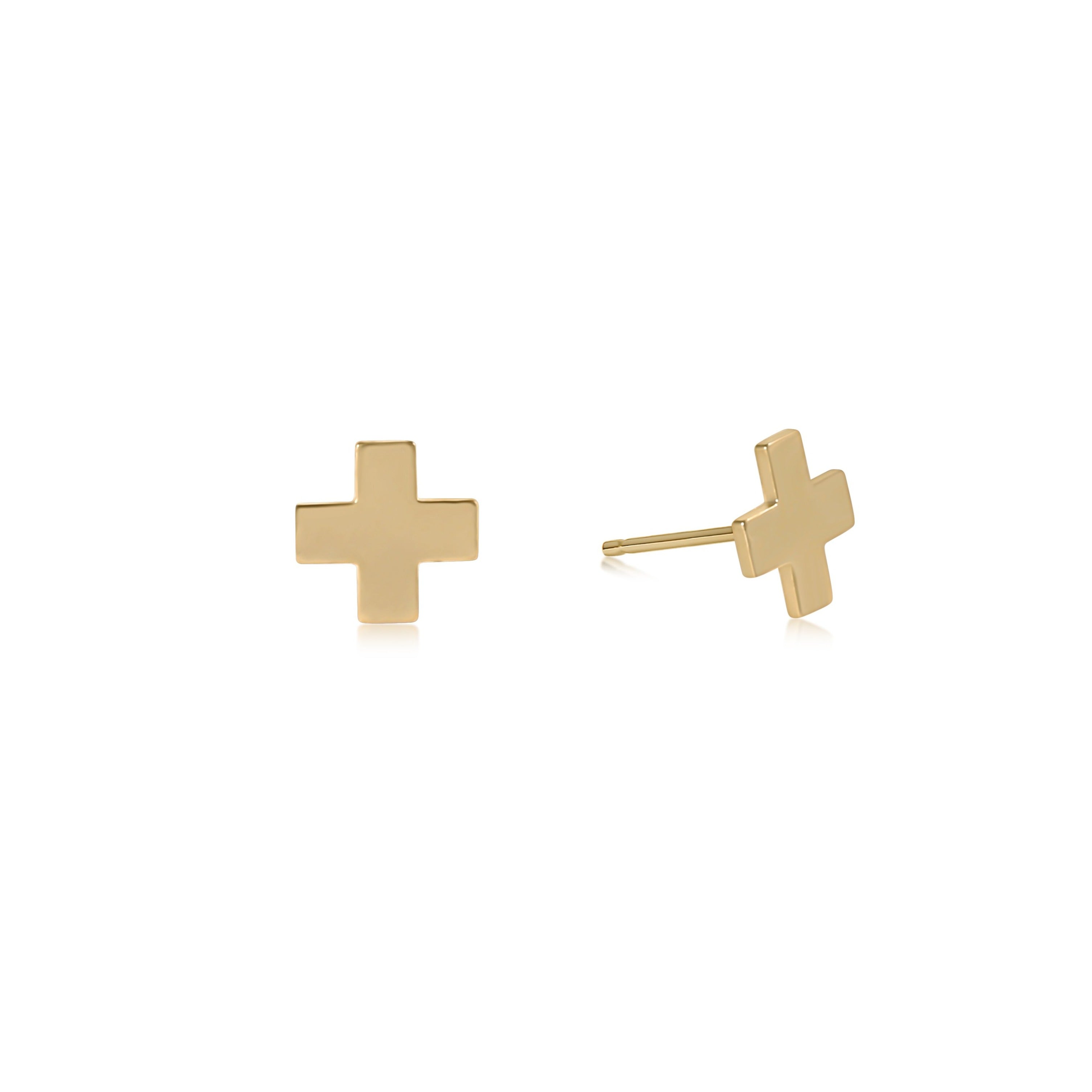 enewton signature cross stud, gold