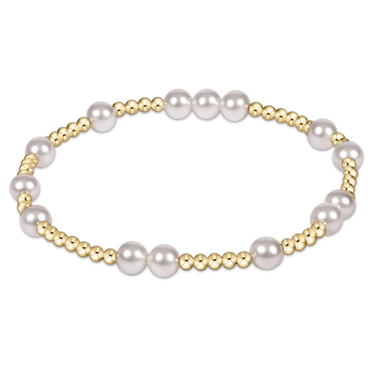 Hope Unwritten 6MM Bead Bracelet, Pearl