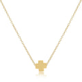 enewton   16in necklace gold, signature cross gold