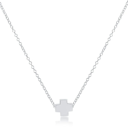 enewton   16in necklace sterling silver, , signature cross sterling
