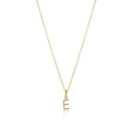 enewton 16in necklace gold, respect gold letter charm