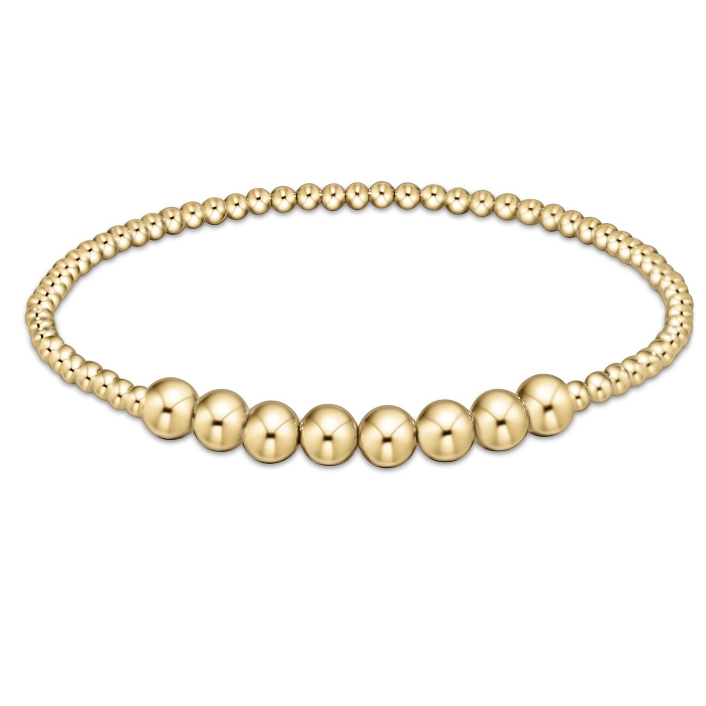 Classic Gold Beaded Bliss 2.5MM Bead Bracelet, 5MM Gold