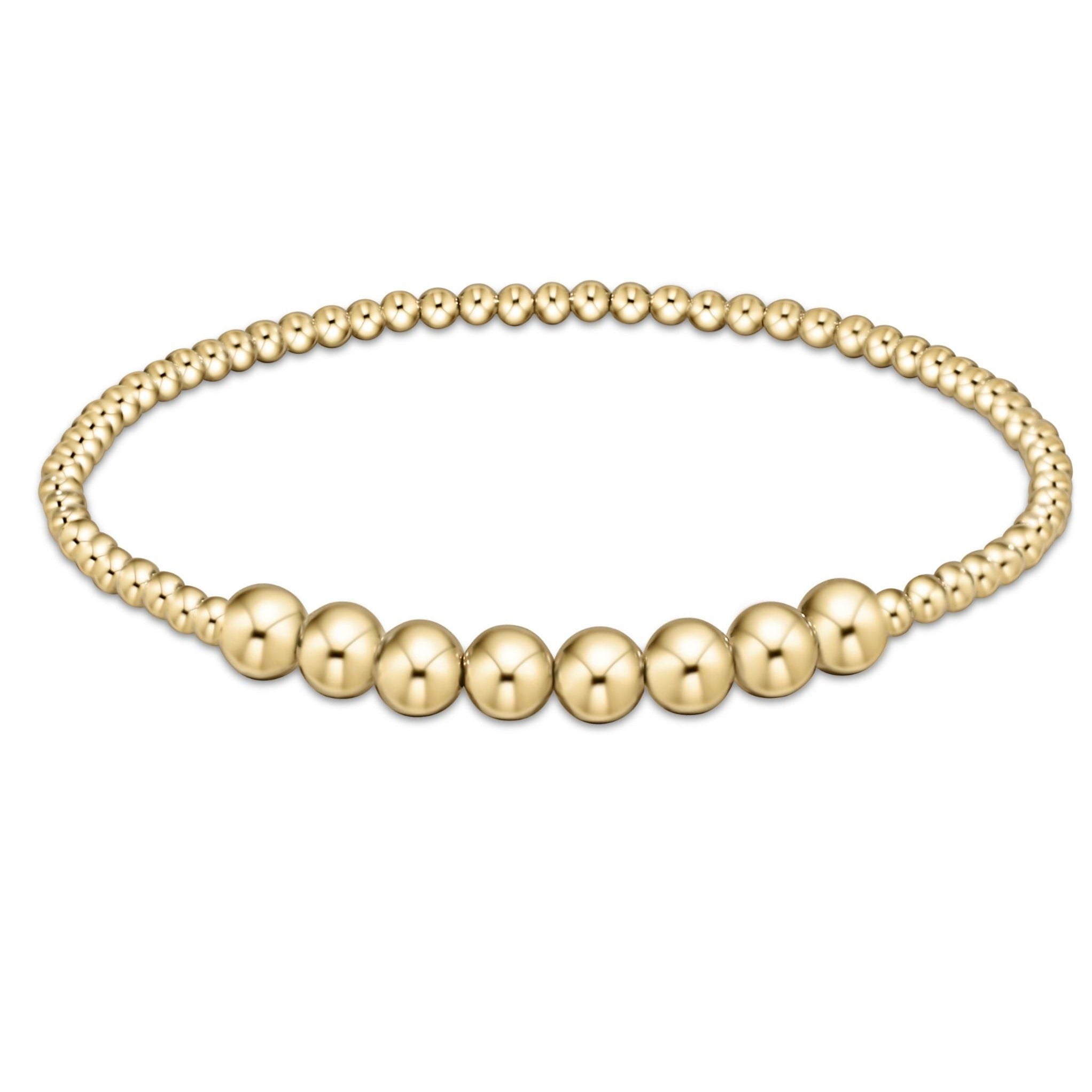 enewton classic gold beaded bliss 2.5mm bead bracelet, 5mm gold