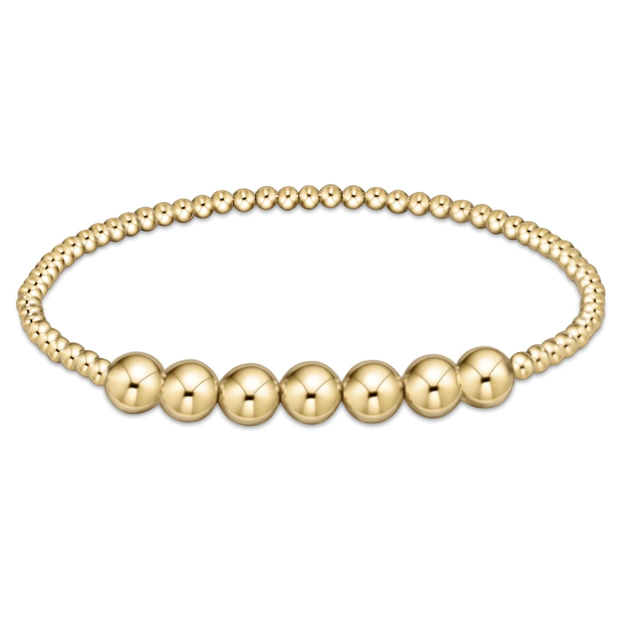 enewton classic gold beaded bliss 3mm bead bracelet, 6mm gold