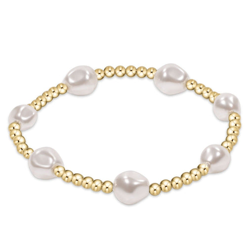 enewton admire gold 3mm bead bracelet, pearl