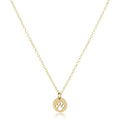 enewton 16 necklace gold, paw print small gold disc