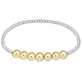 enewton classic beaded bliss 3mm bead bracelet, 6mm mixed metal