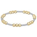 enewton classic joy pattern 5mm bead bracelet, mixed metal
