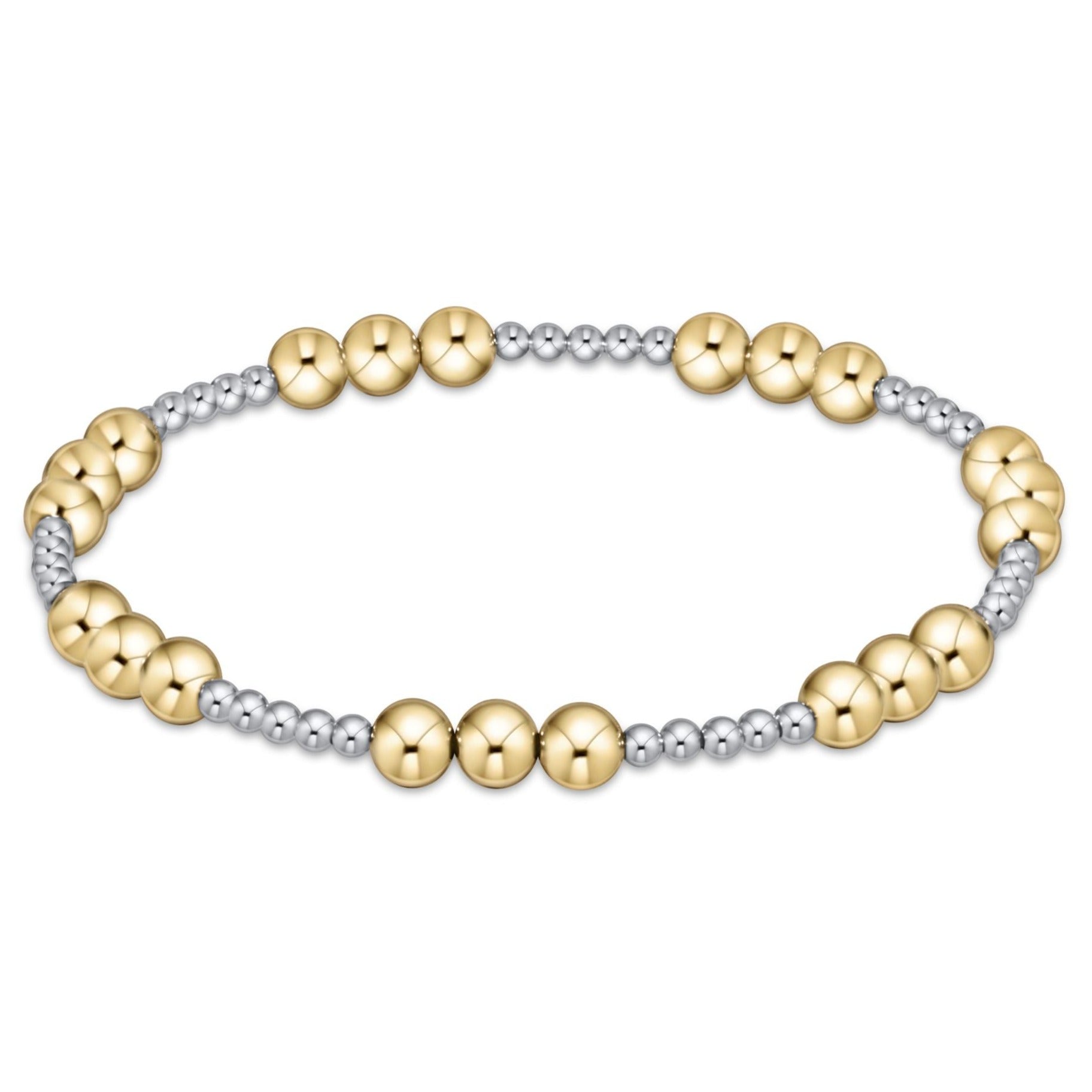 enewton classic joy pattern 5mm bead bracelet, mixed metal
