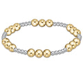 enewton classic joy pattern 6mm bead bracelet, mixed metal