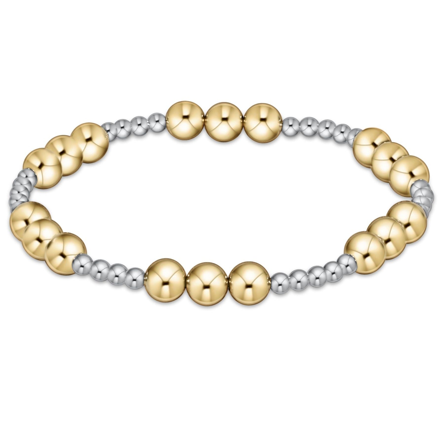enewton classic joy pattern 6mm bead bracelet, mixed metal