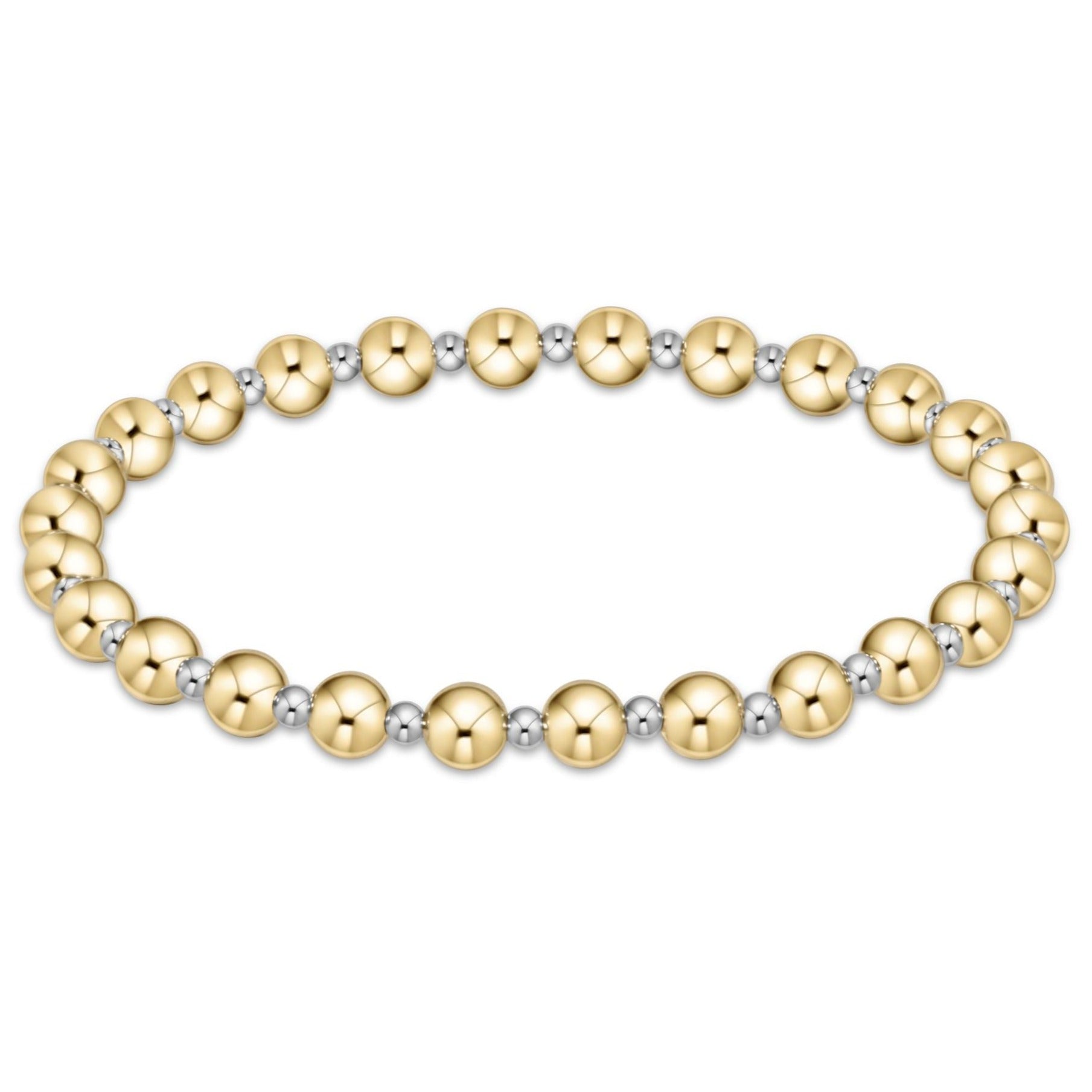 enewton classic grateful pattern 5mm bead bracelet, mixed metal