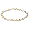 enewton classic sincerity pattern 4mm bead bracelet, mixed metal
