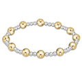 enewton classic sincerity pattern 6mm bead bracelet, mixed metal