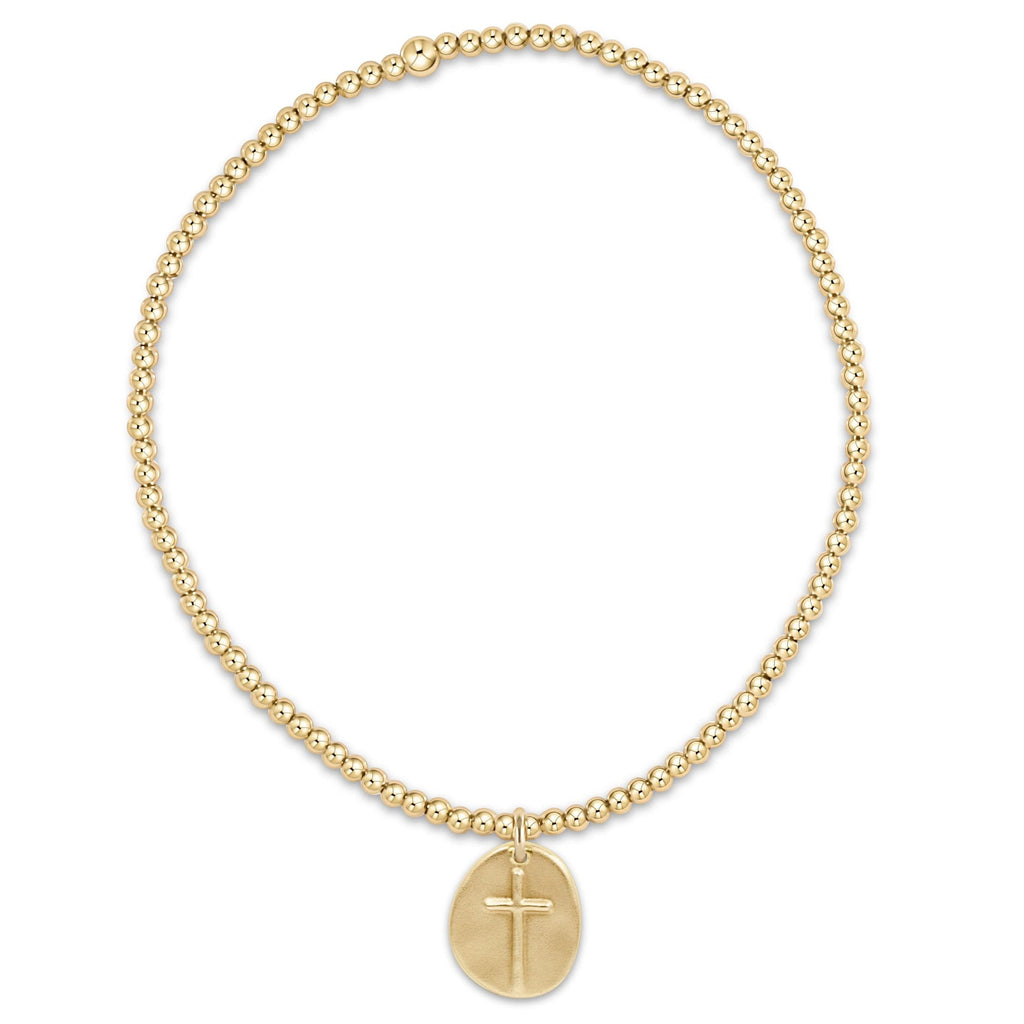 enewton   classic gold 2mm bead bracelet, inspire small gold charm