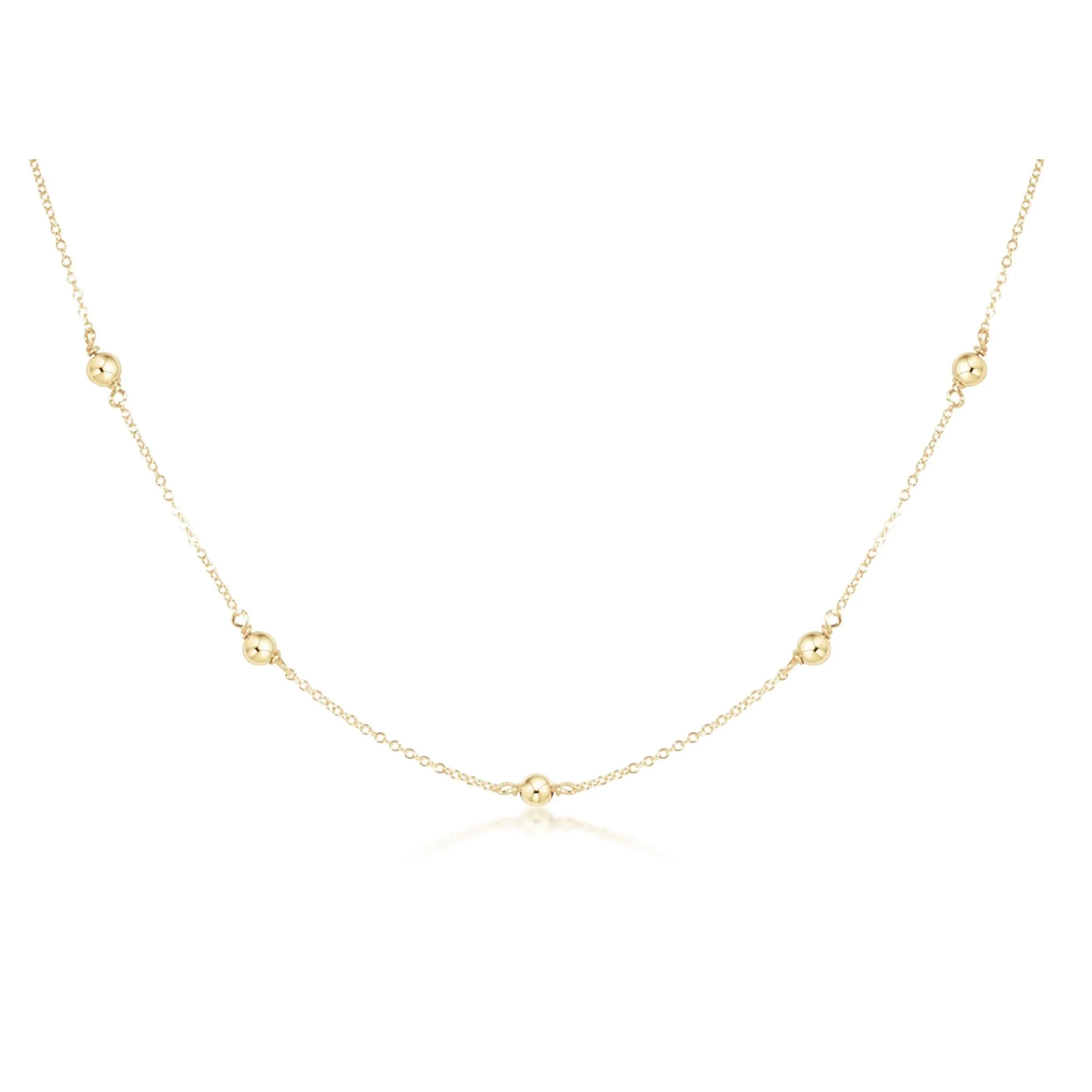enewton 17"  choker simplicity chain gold, classic 4mm gold
