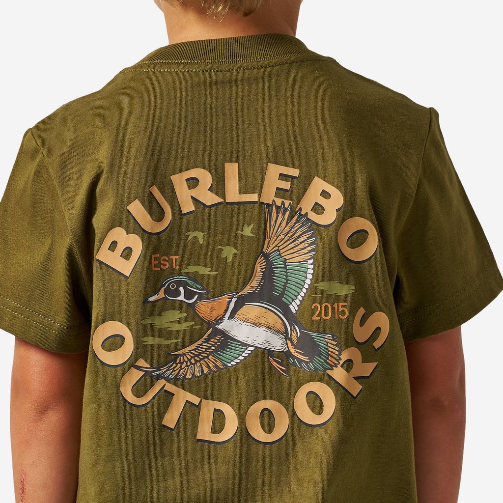 Burlebo Youth Short Sleeve Graphic Tees - Hunter Green