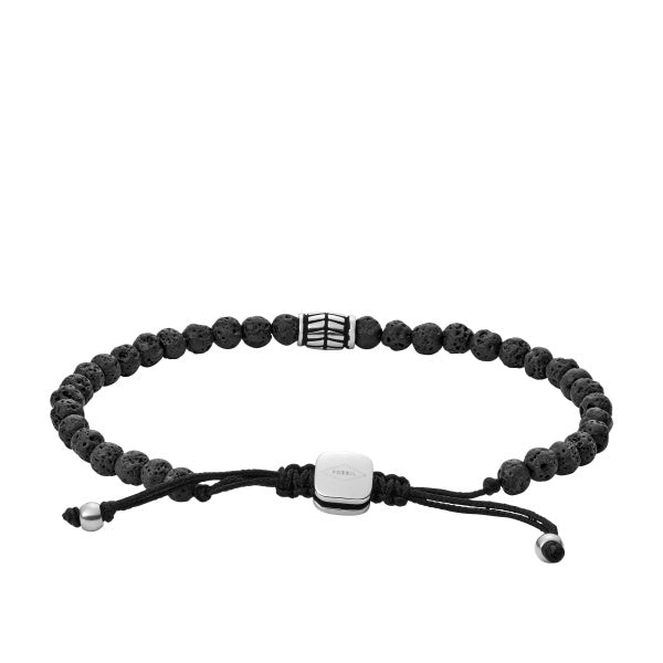 Everett Beaded Black Semi-Precious Bracelet