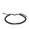 Everett Beaded Black Semi-Precious Bracelet