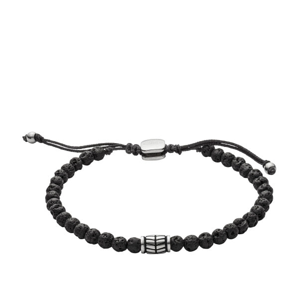 Everett Beaded Black Semi-Precious Bracelet