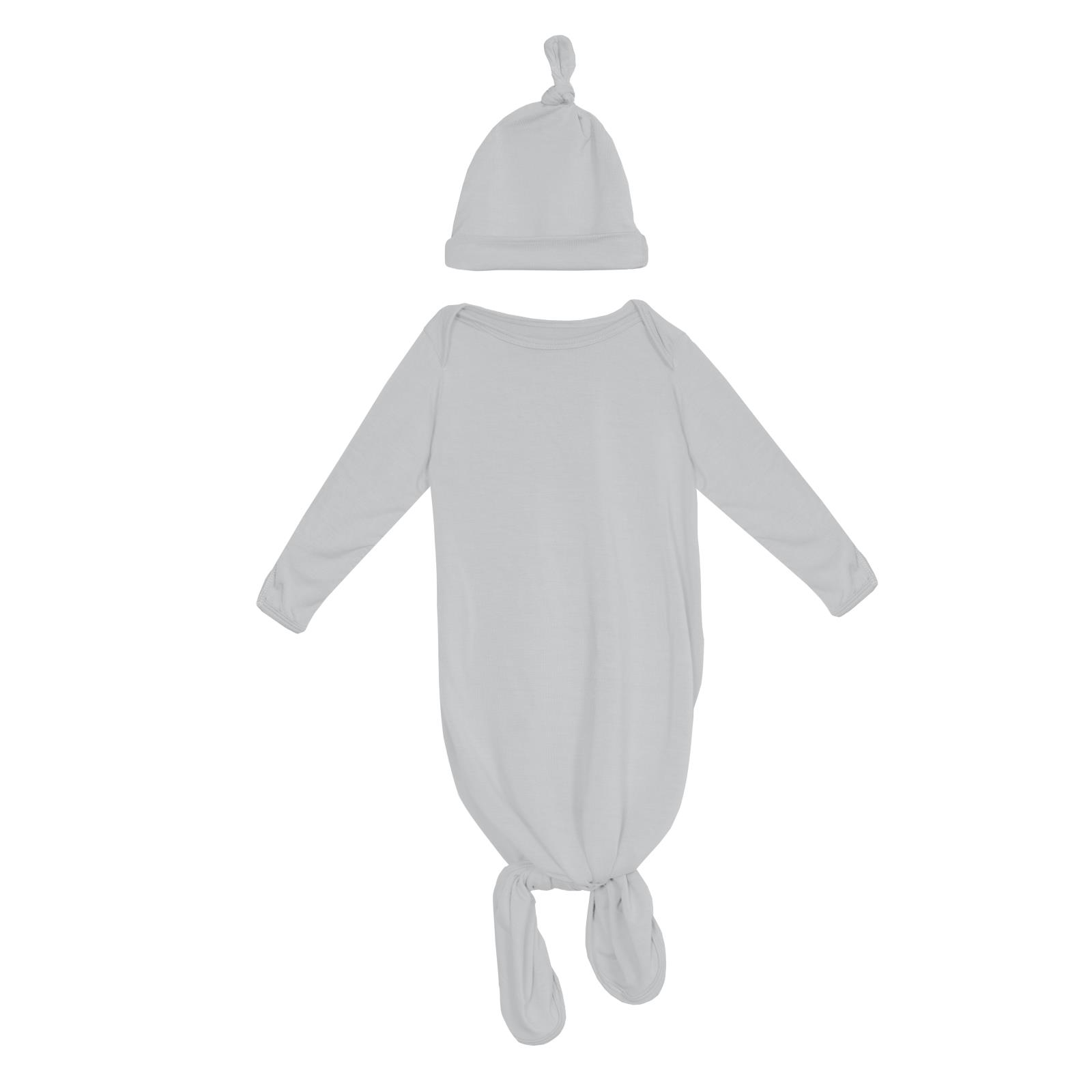 Knotted Layette Gown & Hat Set