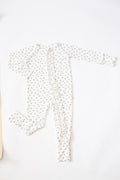 Convertible Zip Pajamas with Ruffles, Lilac Buds
