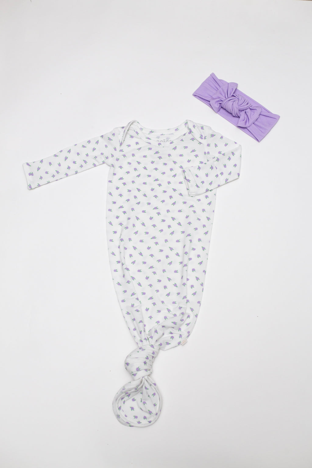 Knotted Gown, Lilac Buds