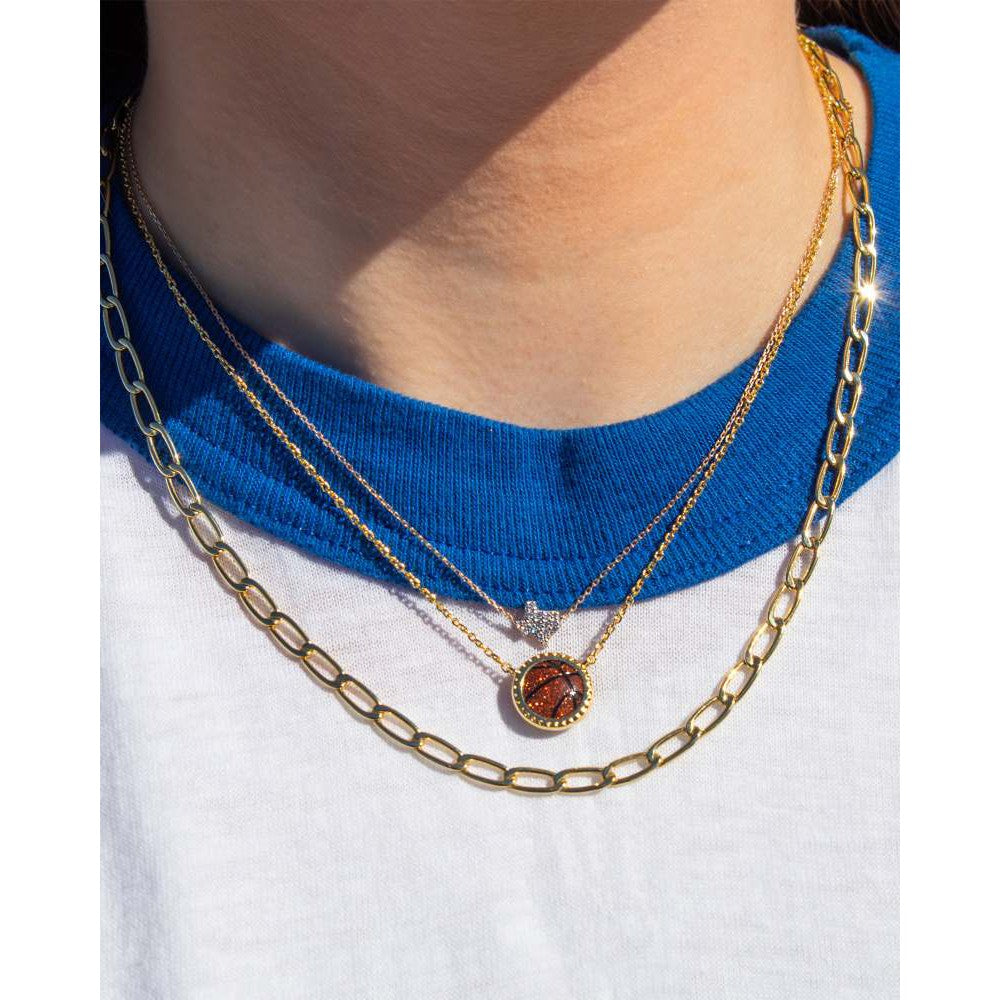 Basketball Short Pendant Necklace