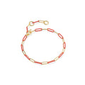 Courtney Enamel Link And Chain Bracelet