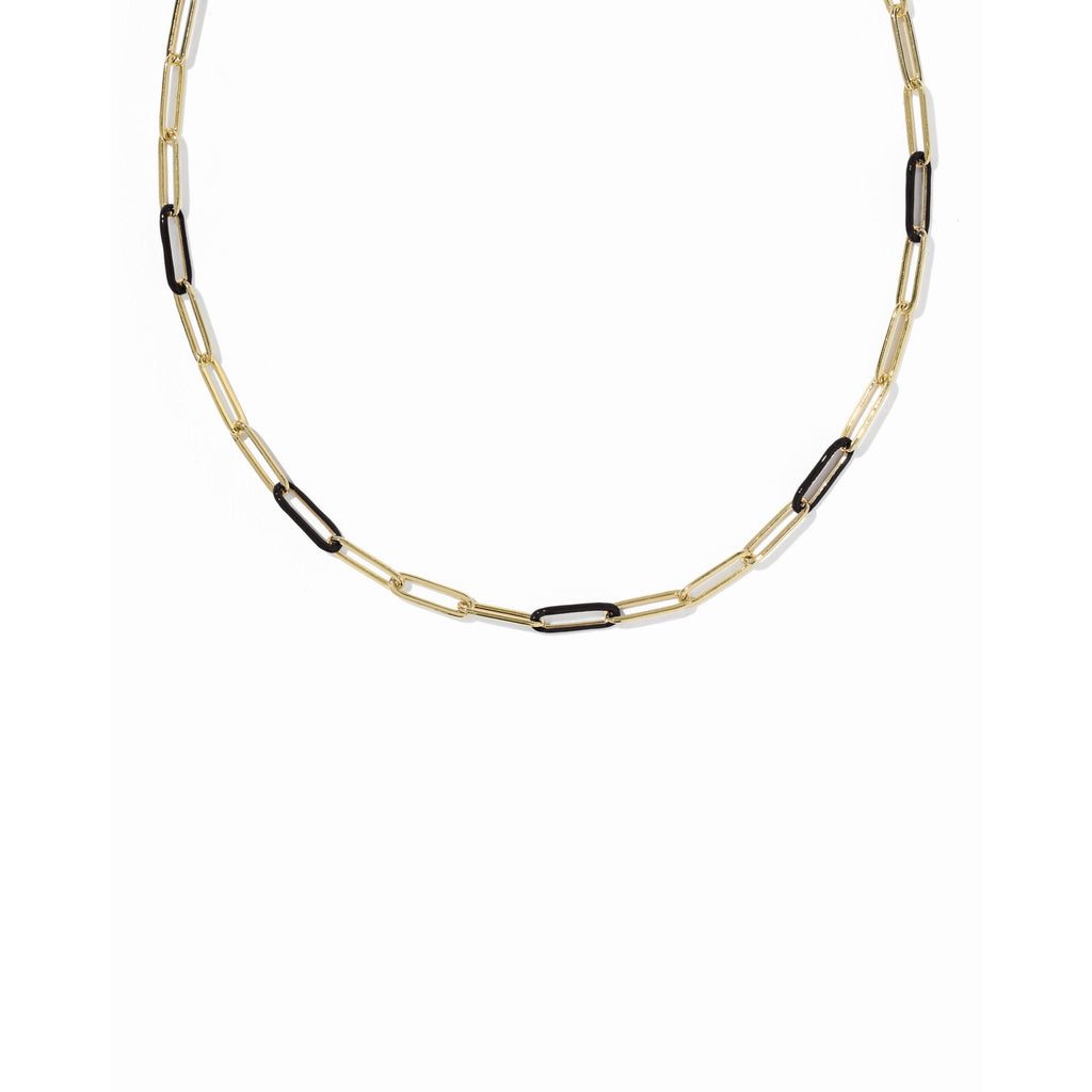 Courtney Enamel Link And Chain Necklace