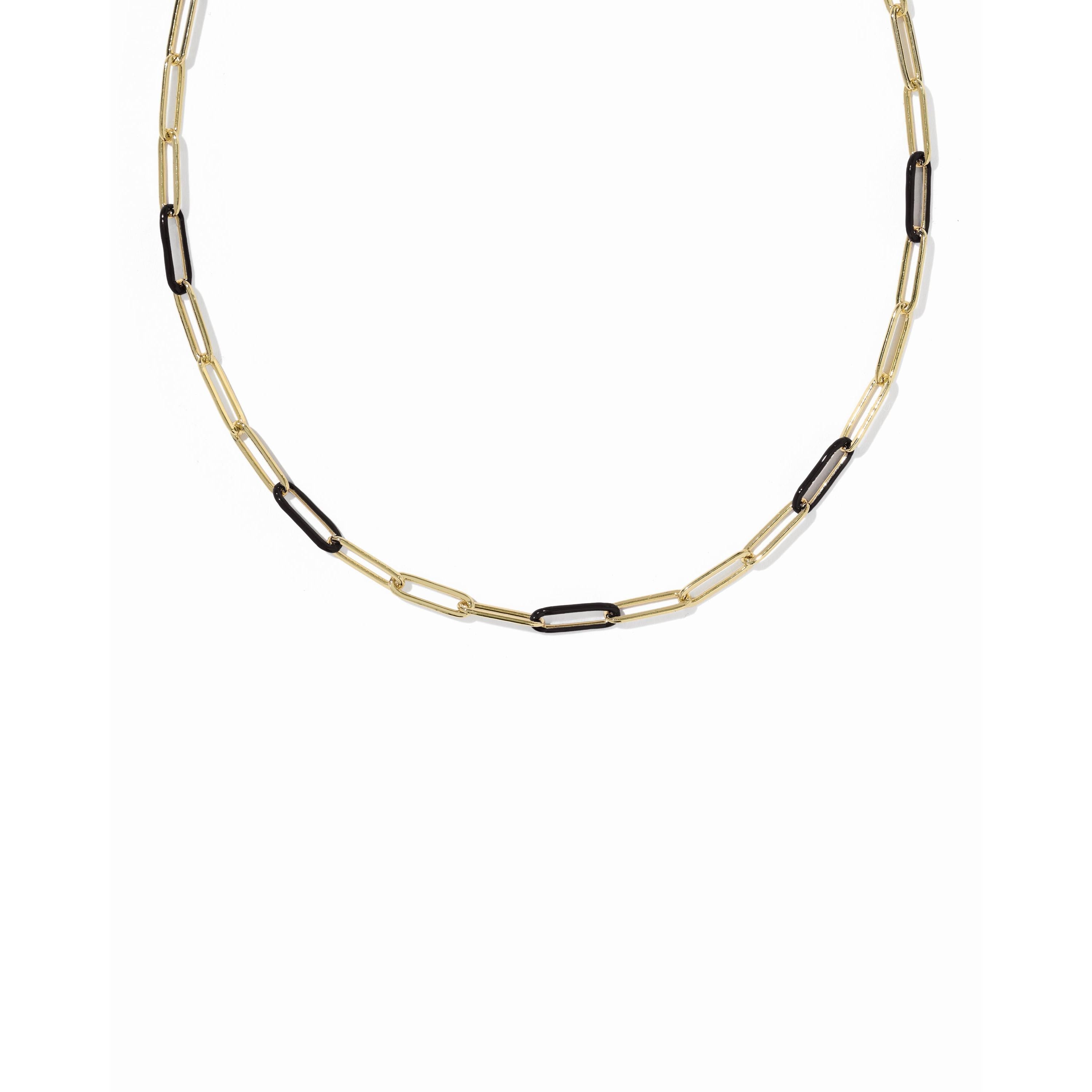 Courtney Enamel Link And Chain Necklace