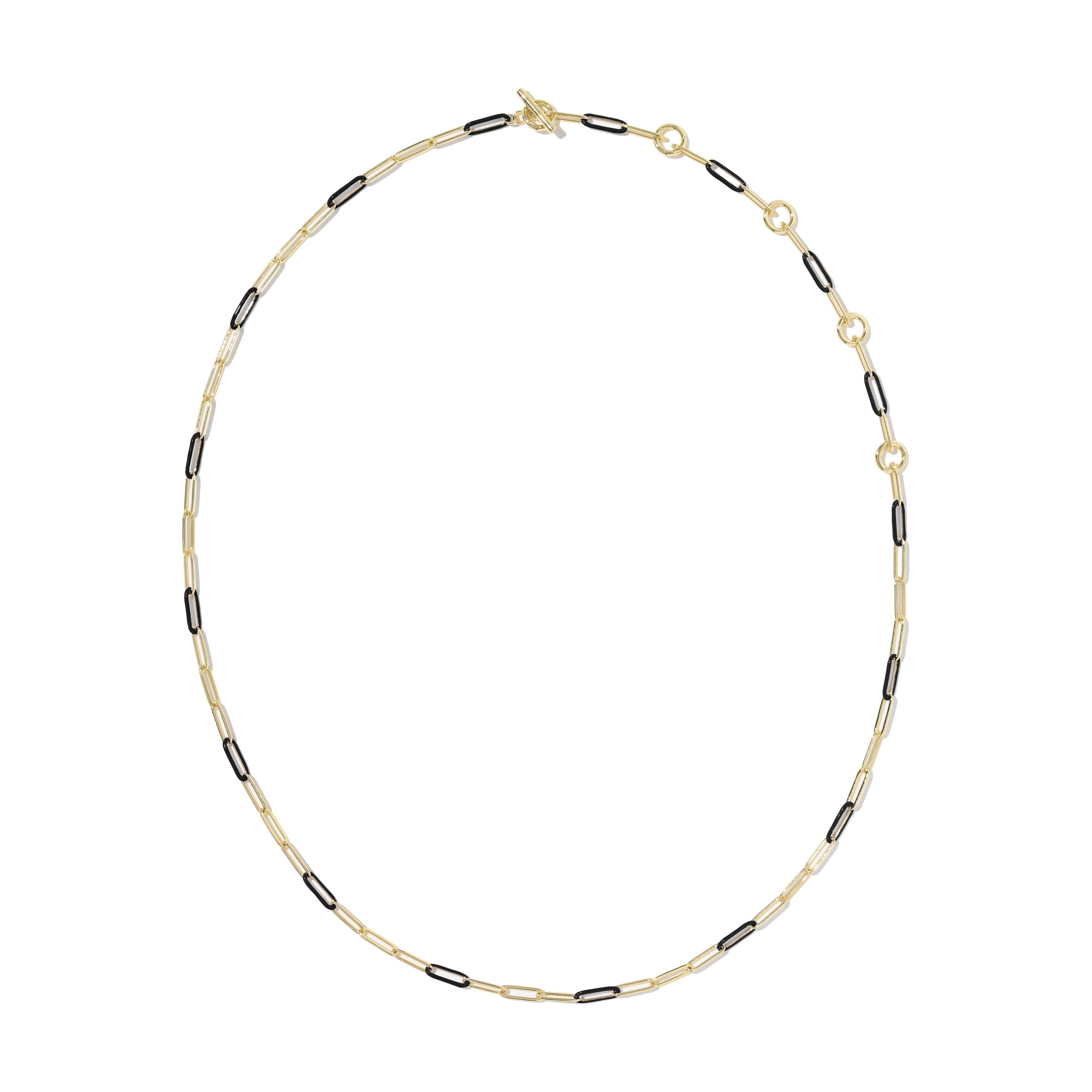 Courtney Enamel Link And Chain Necklace