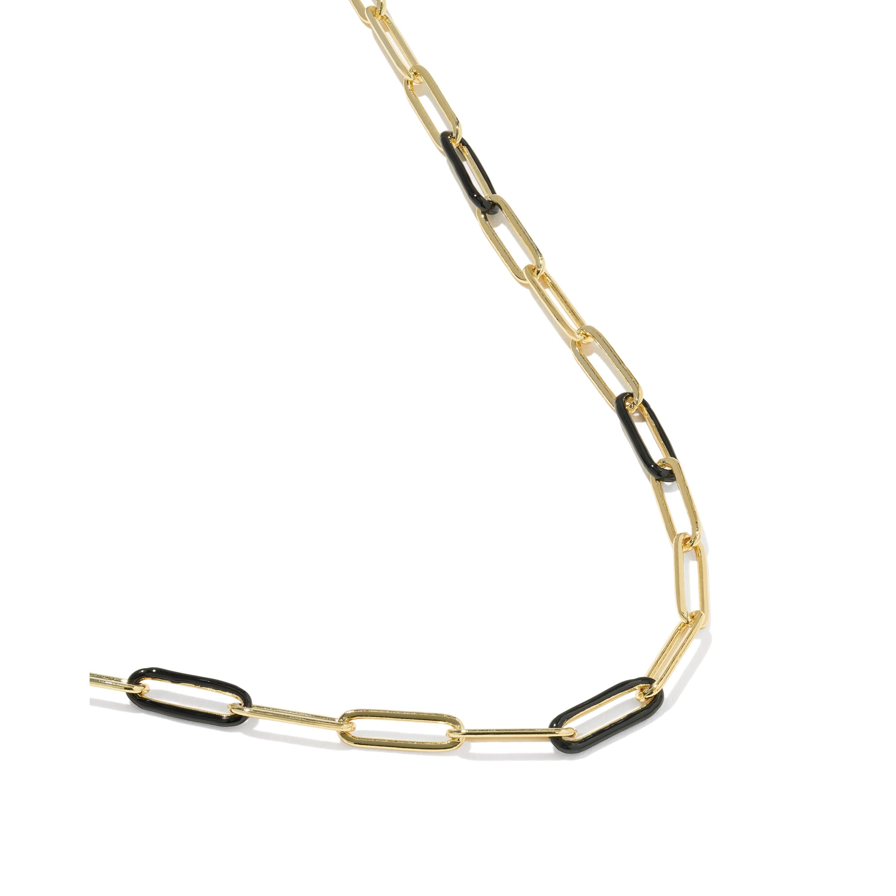 Courtney Enamel Link And Chain Necklace