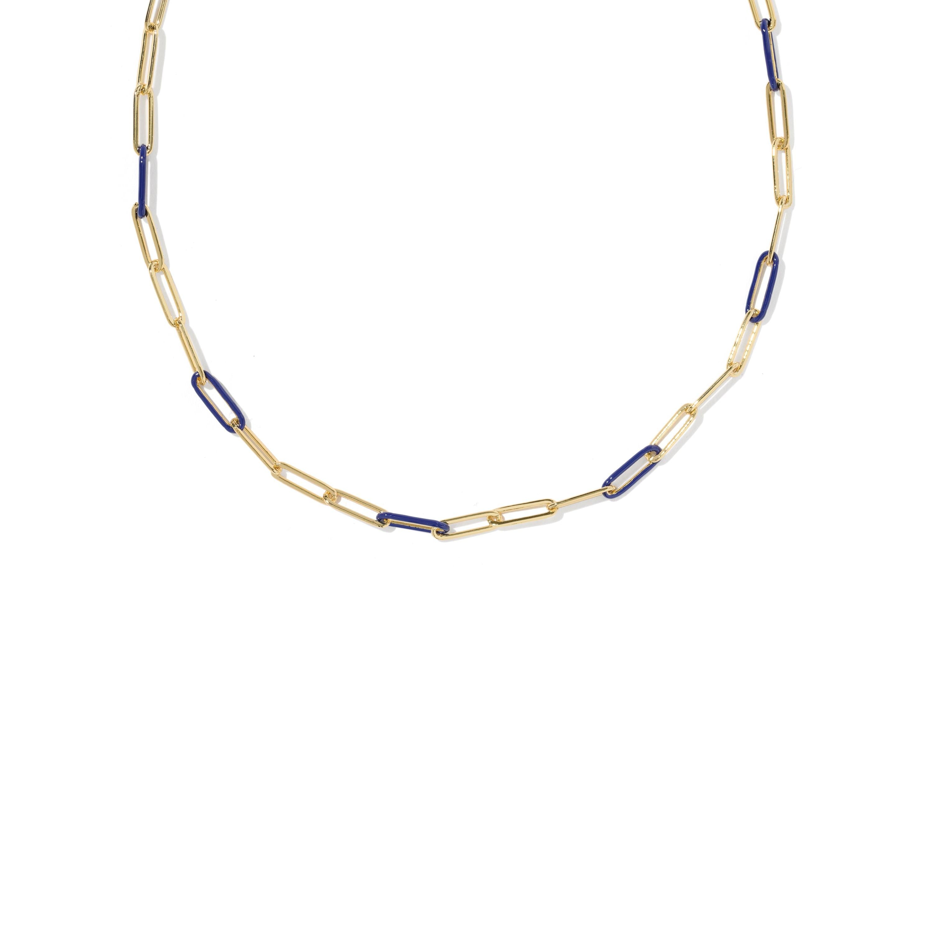 Courtney Enamel Link And Chain Necklace