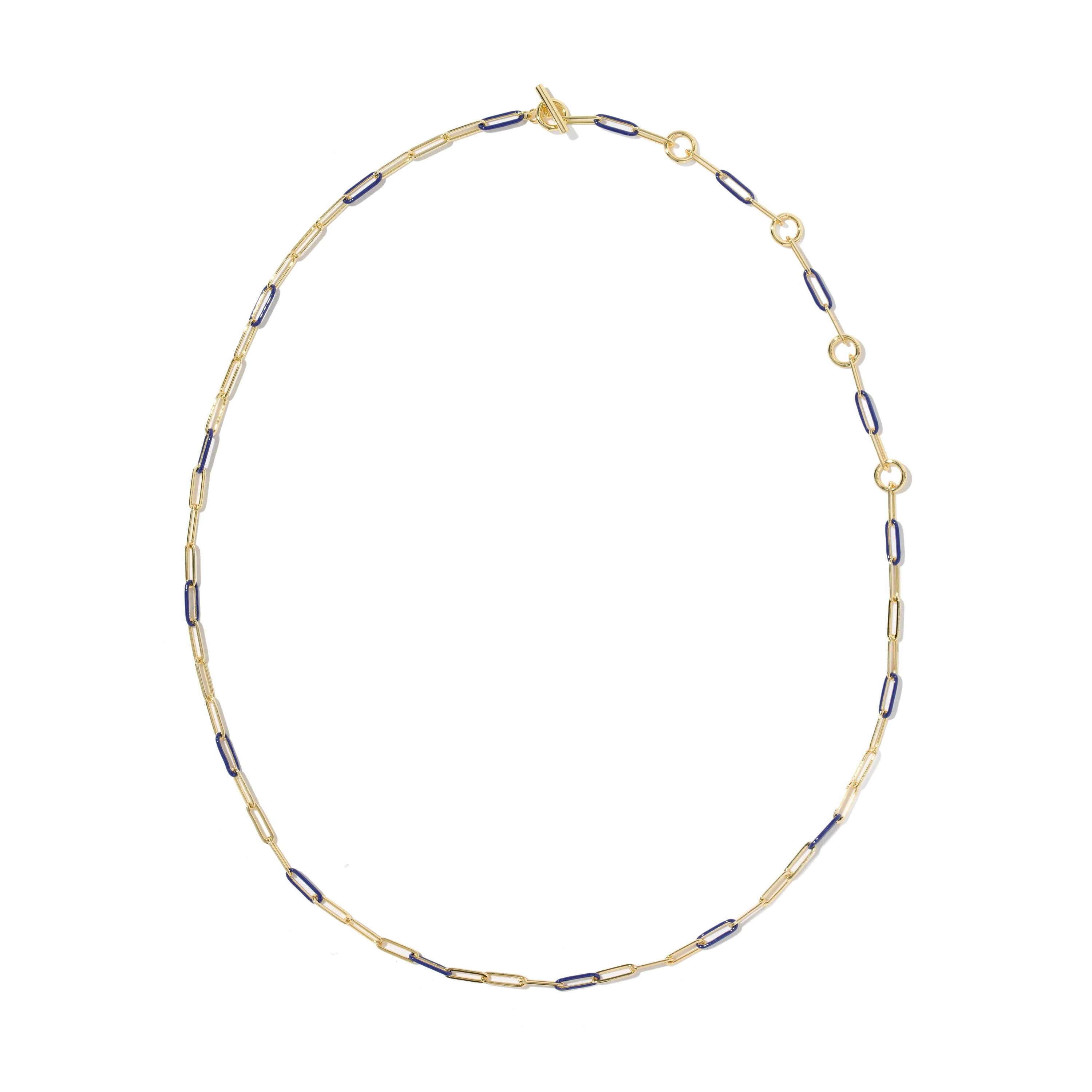 Courtney Enamel Link And Chain Necklace
