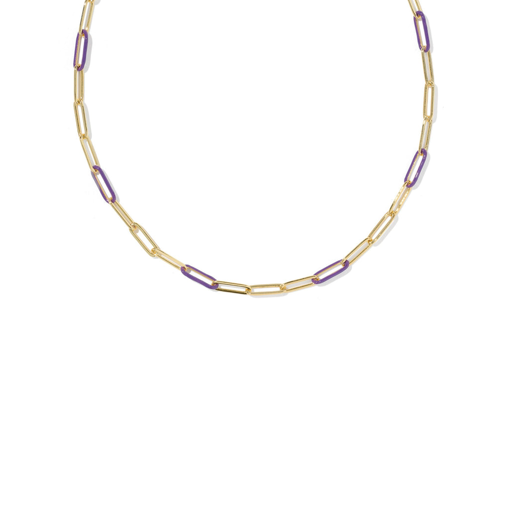 Courtney Enamel Link And Chain Necklace